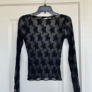Abercrombie & Fitch Black Lace Blouse